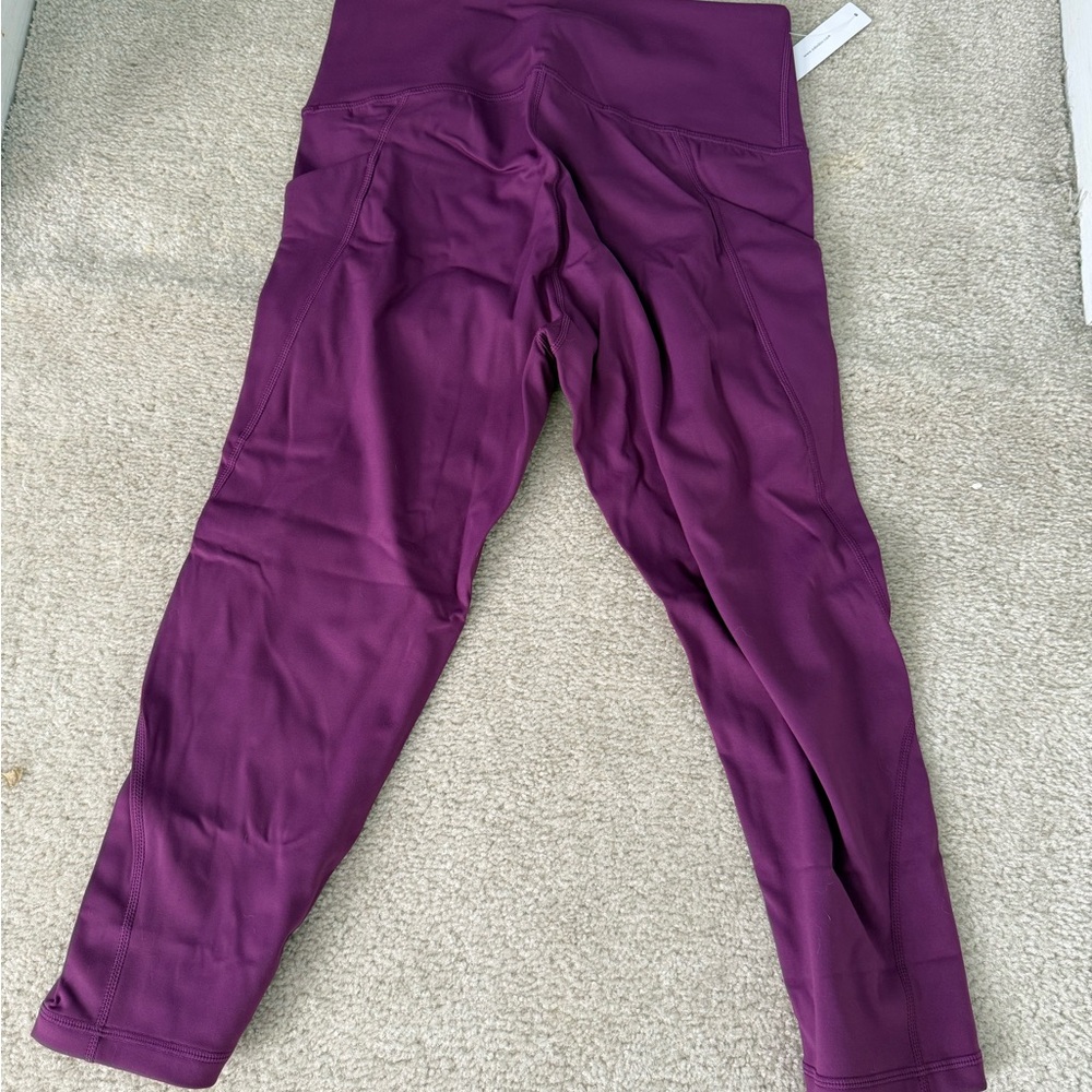 Purple High-Waisted Leggings - Picture 4 of 5